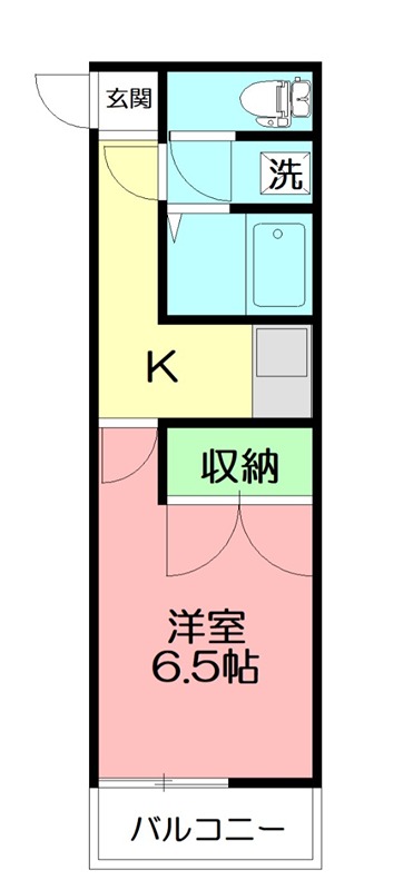 ガイア春日町 206号室 間取り