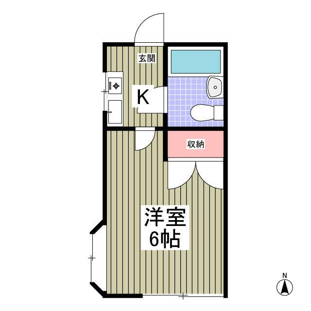 サニーサイド三田南Ａ 201号室 間取り
