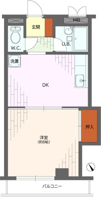 インペリア砥上 3F号室 間取り