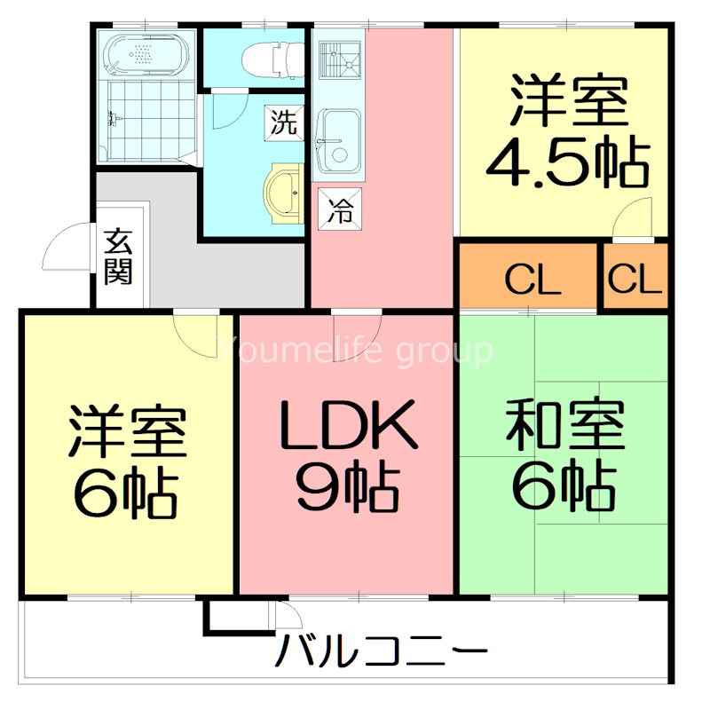 中村原住宅 321号室 間取り