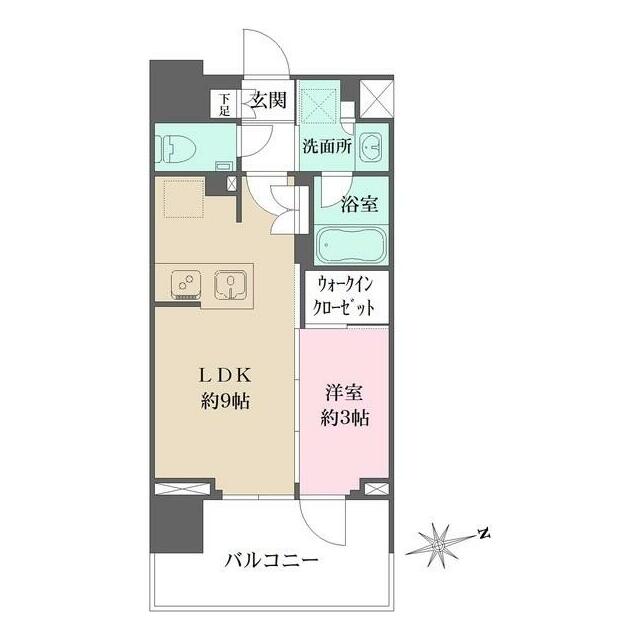 グレーシアフィット藤沢鵠沼 902号室 間取り