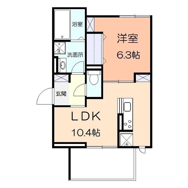 プランドールタナカ 101号室 間取り