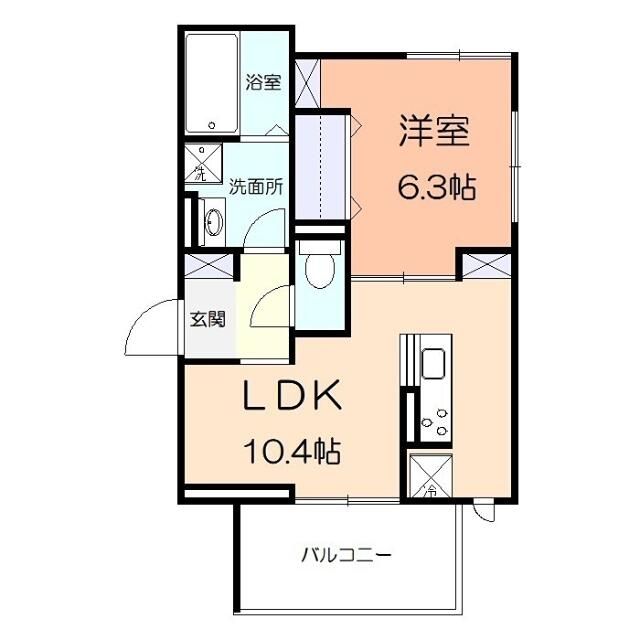 プランドールタナカ 201号室 間取り