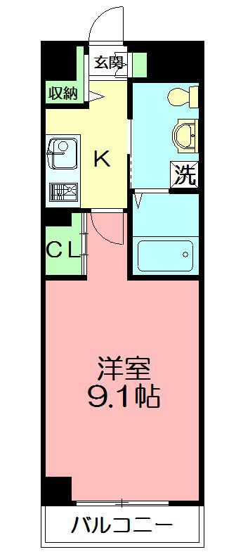YAMAKI TOWER  303号室 間取り
