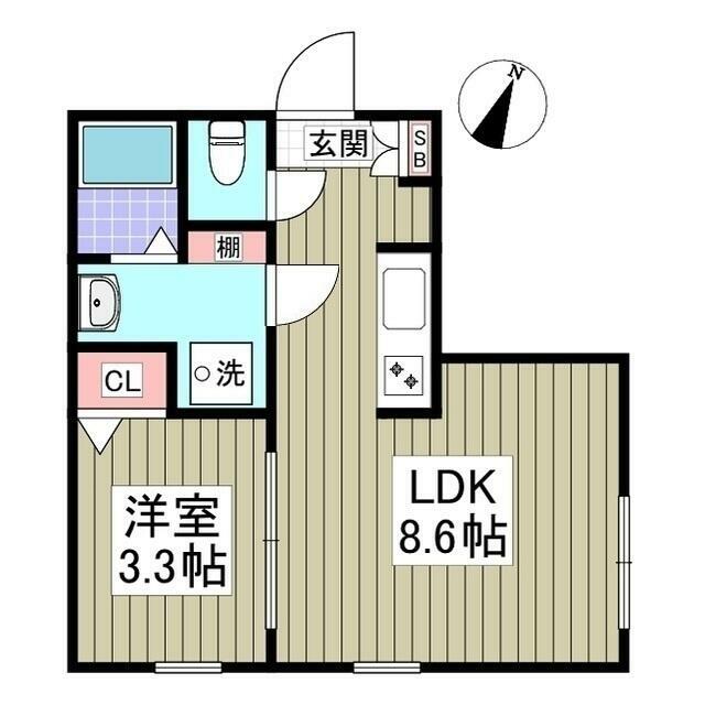 ＨＡＬＥ伊勢原 101号室 間取り