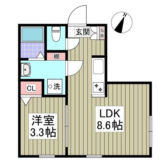 ＨＡＬＥ伊勢原 201号室 間取り