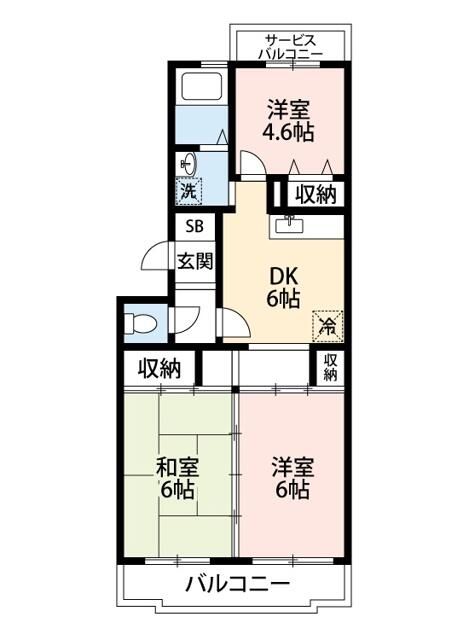 ガーデンクレスト湘南 303号室 間取り