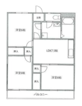 エトワール湘南 402号室 間取り