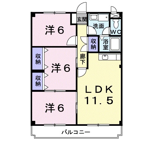 アーバンリウ゛ 304号室 間取り