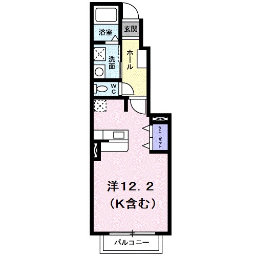 マガジーノ・クラⅡ 103号室 間取り