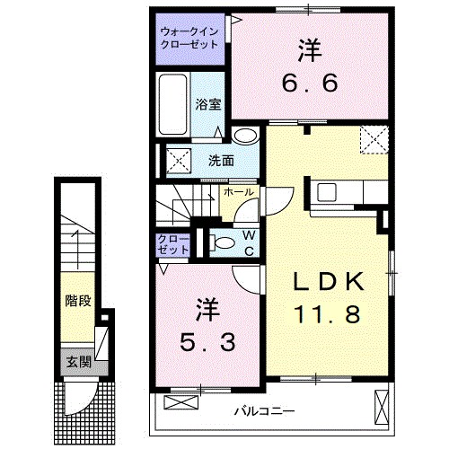 富士見レジデンス１ 203号室 間取り