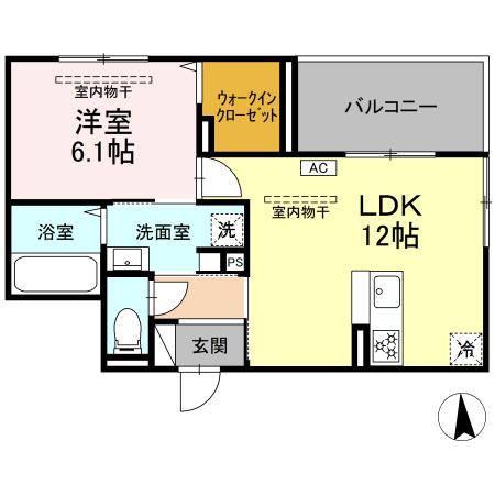 ブルー・コーラル 203号室 間取り