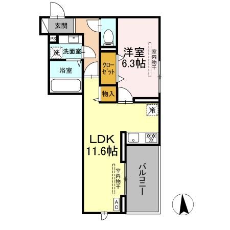 ブルー・コーラル 301号室 間取り