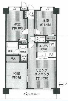 （仮称）本厚木マンション 2号室 間取り