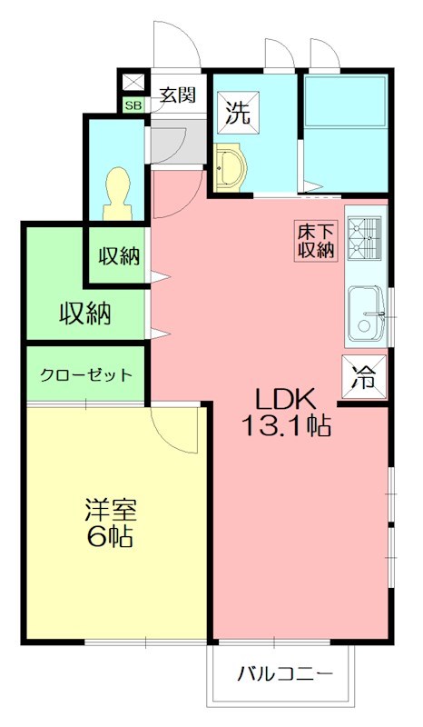 サウスコーストⅡ 102号室 間取り