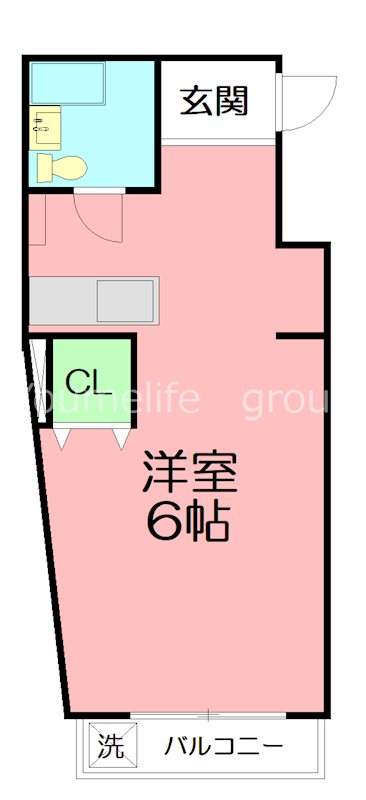 フレクション海老名国分 207号室 間取り