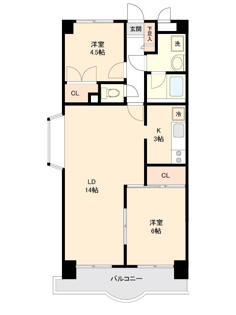 ＴＥＫ藤沢ハイツ 302号室 間取り