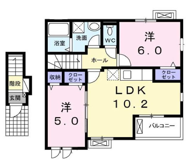 アルカディアＡ 202号室 間取り