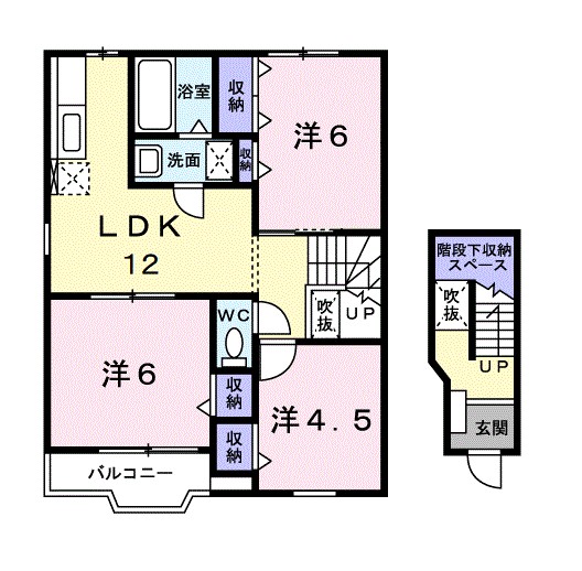 プレ　リヴィエールⅠ 201号室 間取り