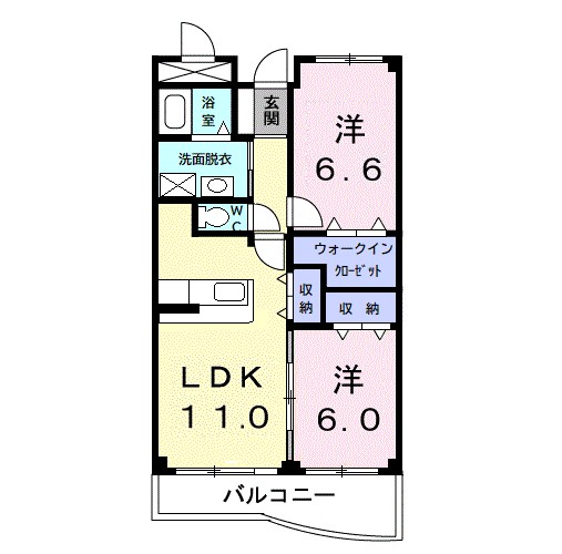 アンナ・ミーナ１３０ヒルズ 303号室 間取り