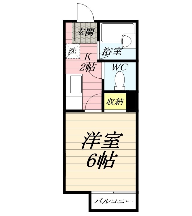 グリーンヒルズK 202号室 間取り