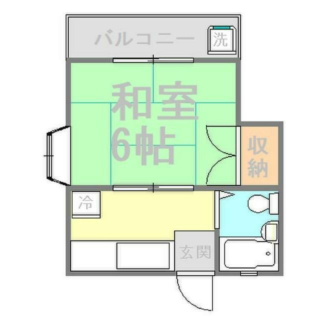 コーポ一之宮 201号室 間取り