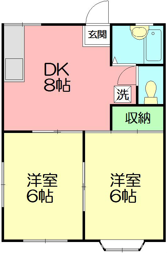 ドミールKⅡ 103号室 間取り