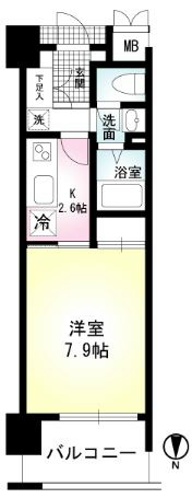 コンソラーレ本厚木 504号室 間取り