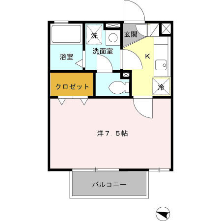 ビラージュ  303号室 間取り