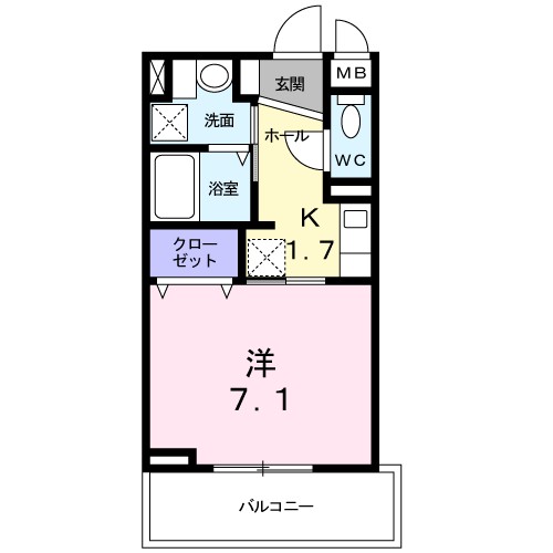 チェリーローズ 302号室 間取り