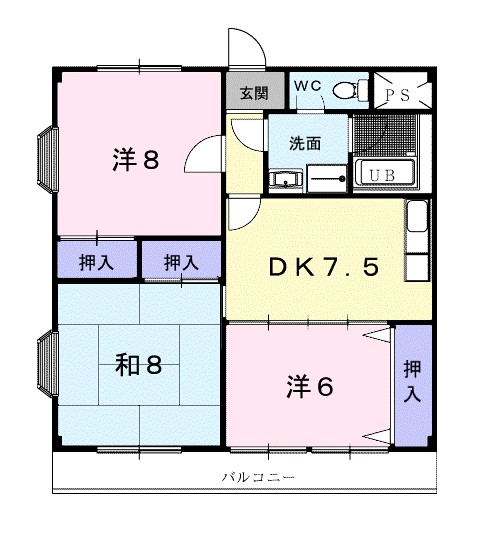 フレア・エクレール湘南 404号室 間取り