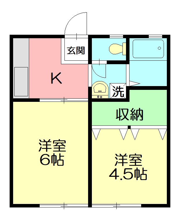 中川ハイツ 201号室 間取り