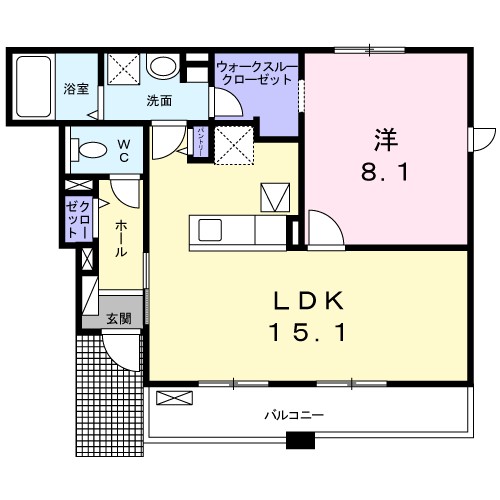 ルアナ 102号室 間取り