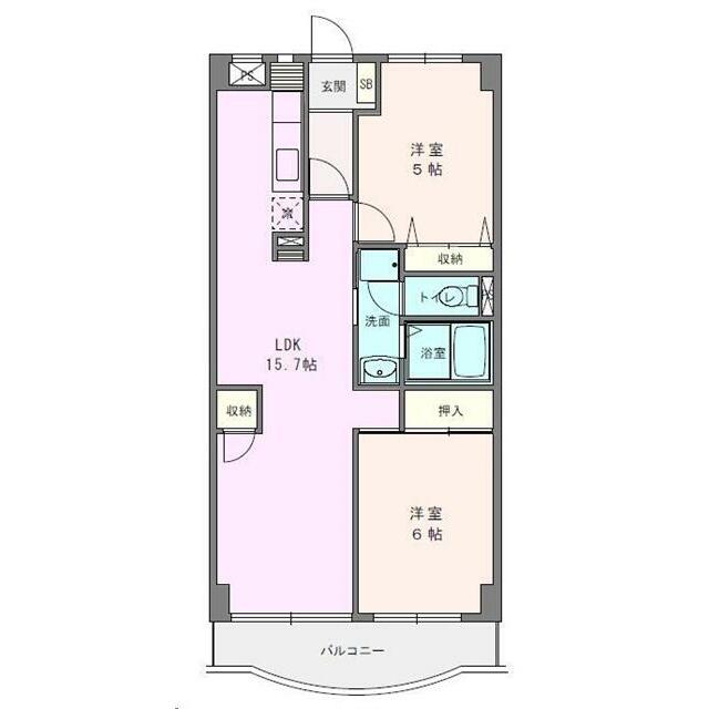 ボヌール秦野Ⅱ 205号室 間取り