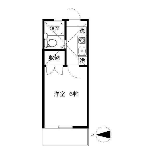 天神ドミール21 113号室 間取り