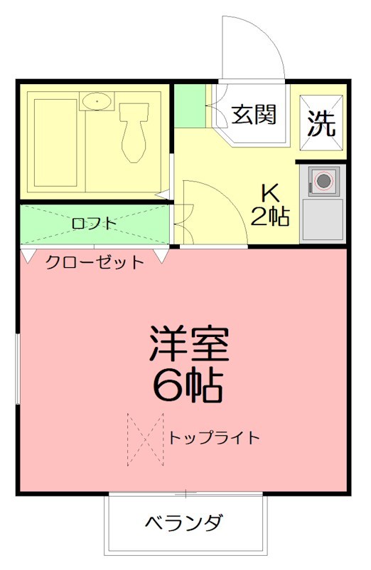 ポートヴィラ 204号室 間取り