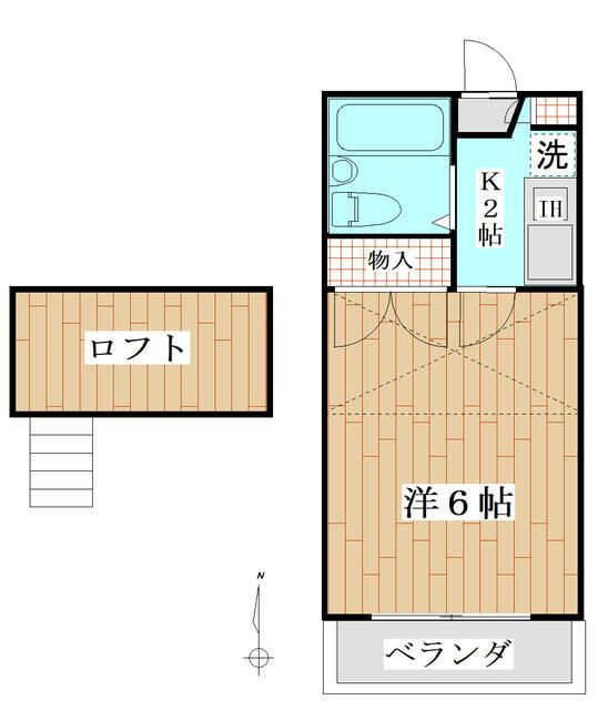コンフォート東海岸 204号室 間取り