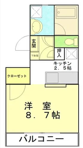 シェールミント 101号室 間取り