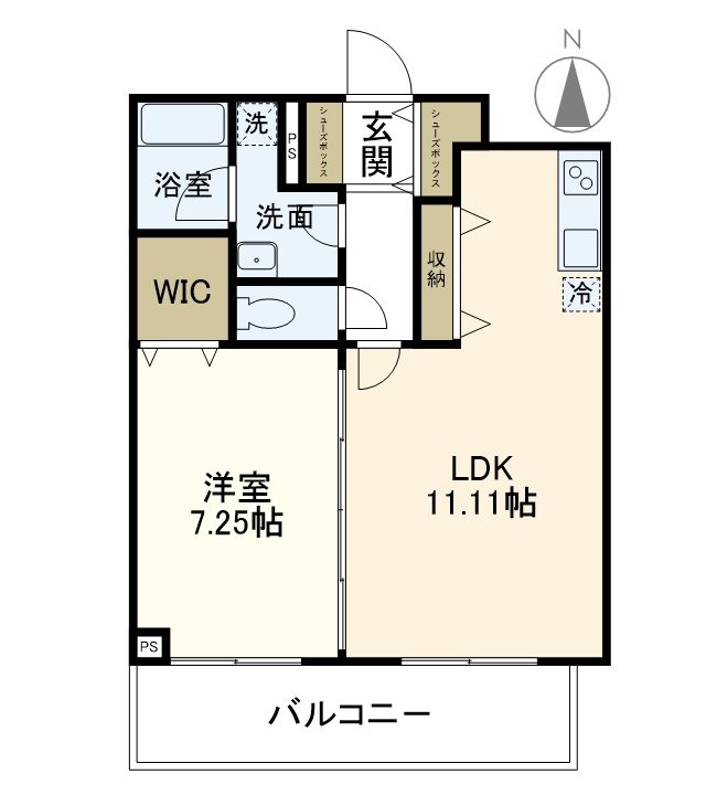 ライフピアモア湘南 203号室 間取り