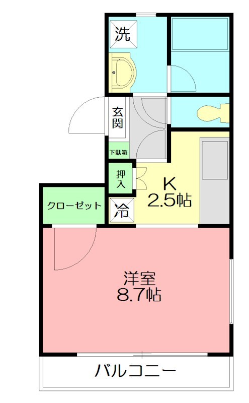 グランドエリスⅡ 201号室 間取り