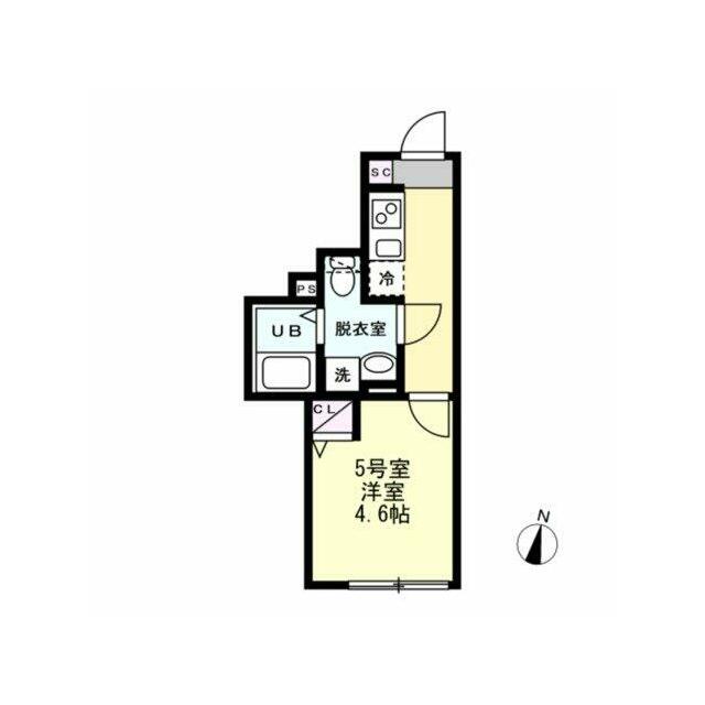 ＩＮｓｉｄｅ　Ｇｒｏｖｅ　ＥＶＥ 205号室 間取り