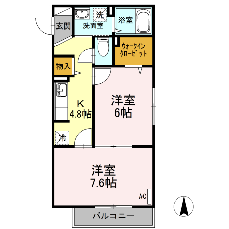 ジュネスⅡ 201号室 間取り