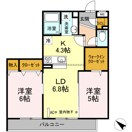 エクレール原宿 203号室 間取り