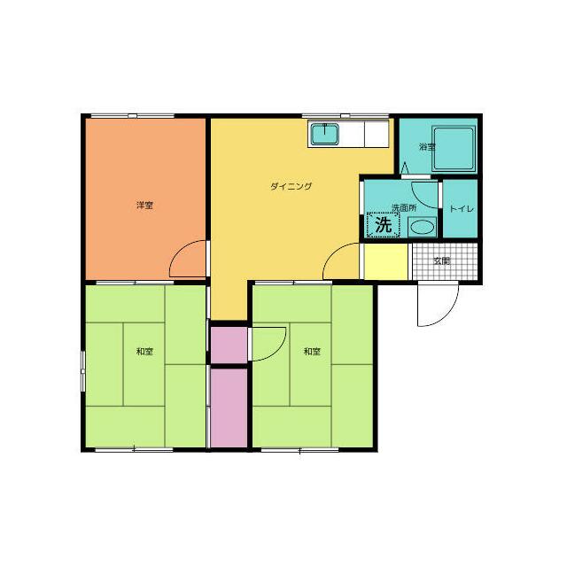 メゾンソレイユ 202号室 間取り