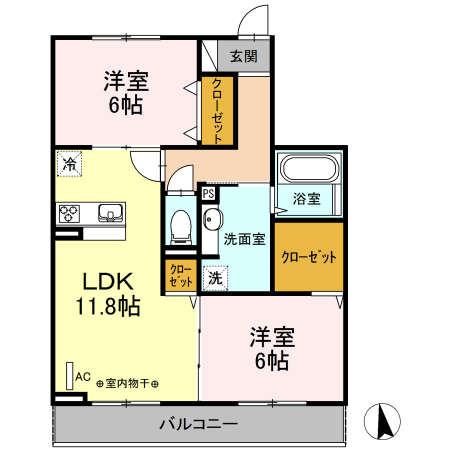 Lemons蓮正寺 303号室 間取り
