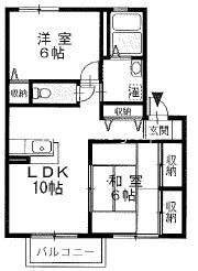 アトスC　 203号室 間取り