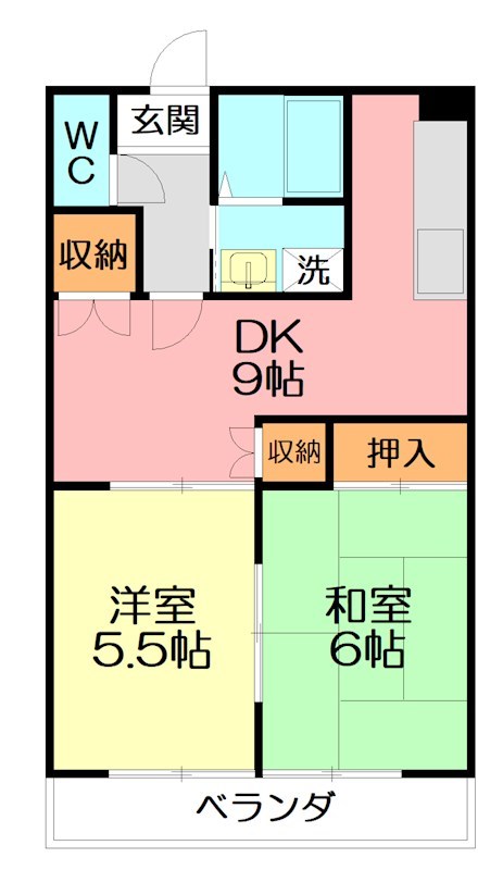 プラーズ榎木町  403号室 間取り