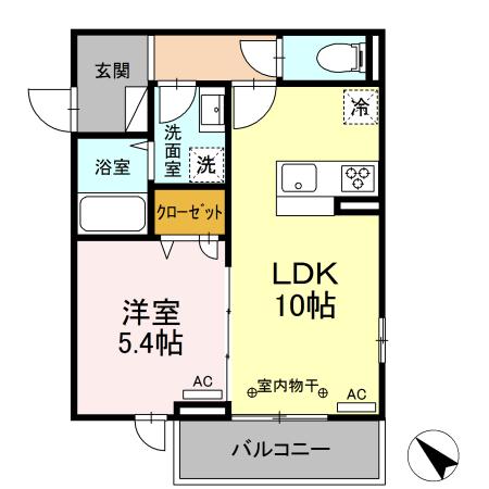 GRAND湘南　B棟 305号室 間取り
