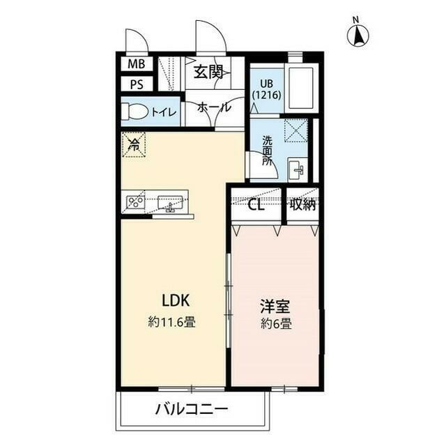 アムール　イルヴィラージュ 202号室 間取り