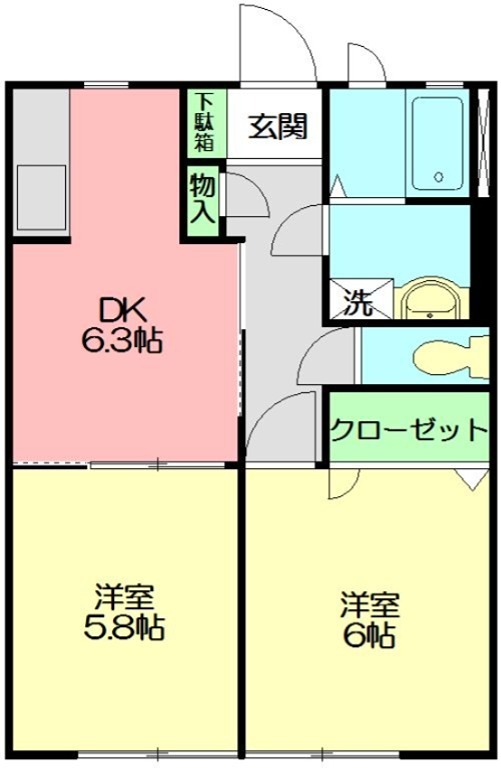 ホーワコーポ　Ⅲ 00103号室 間取り
